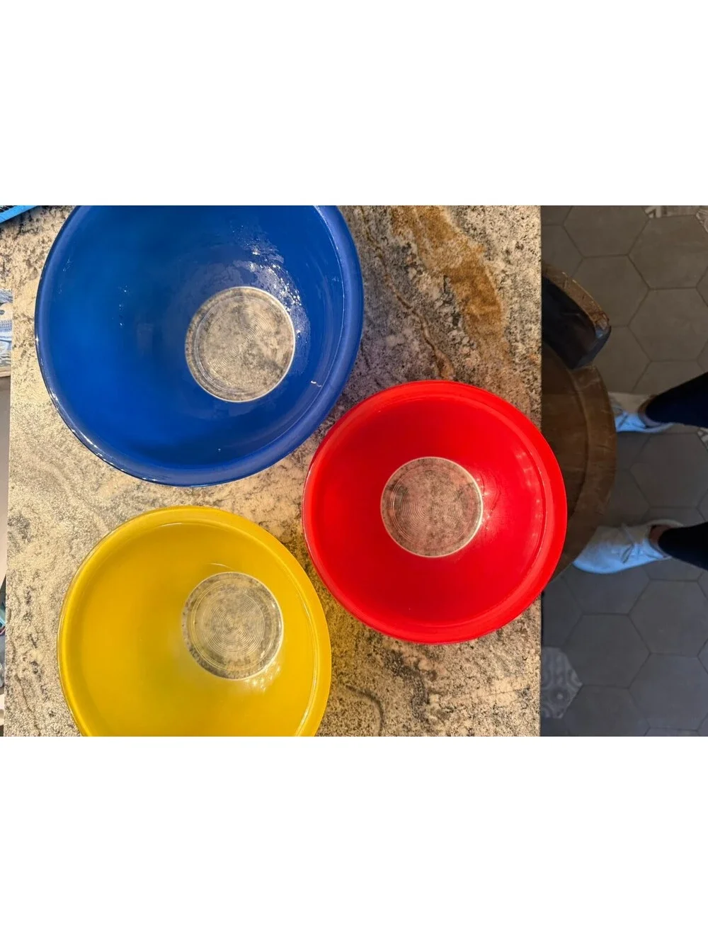 Pyrex Primary Colors Glass Mixing Bowls Set of 3 (Red, Yellow, Blue)